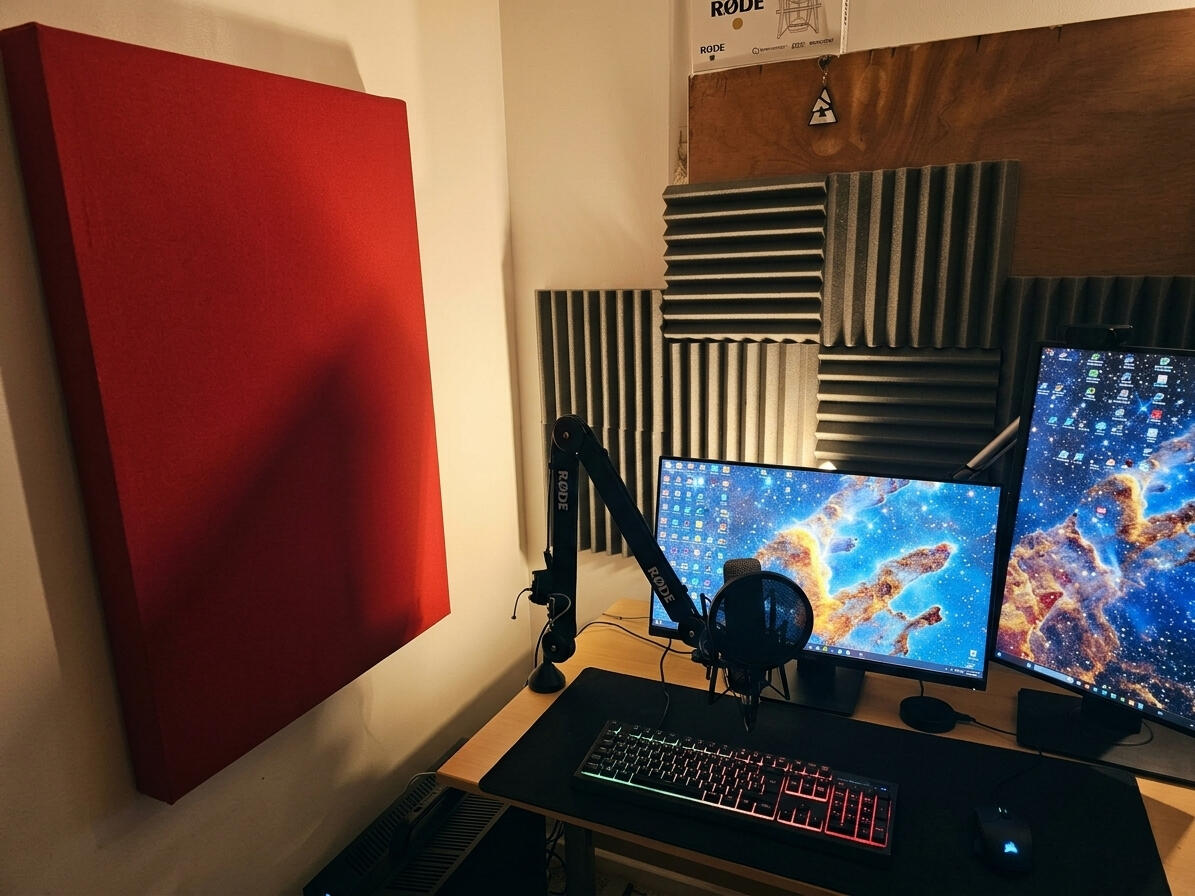 RODE NT1 5th Generation, GIK Flex-Range Acoustic Panel, Acoustic Foam. Voice Actor - Studio1 - Frederick Winfield